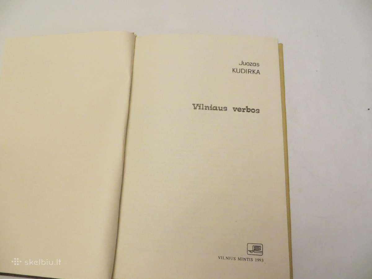 Knyga Vilniaus verbos Juozas Kudirka 1993 - nuotraukos Nr. 3