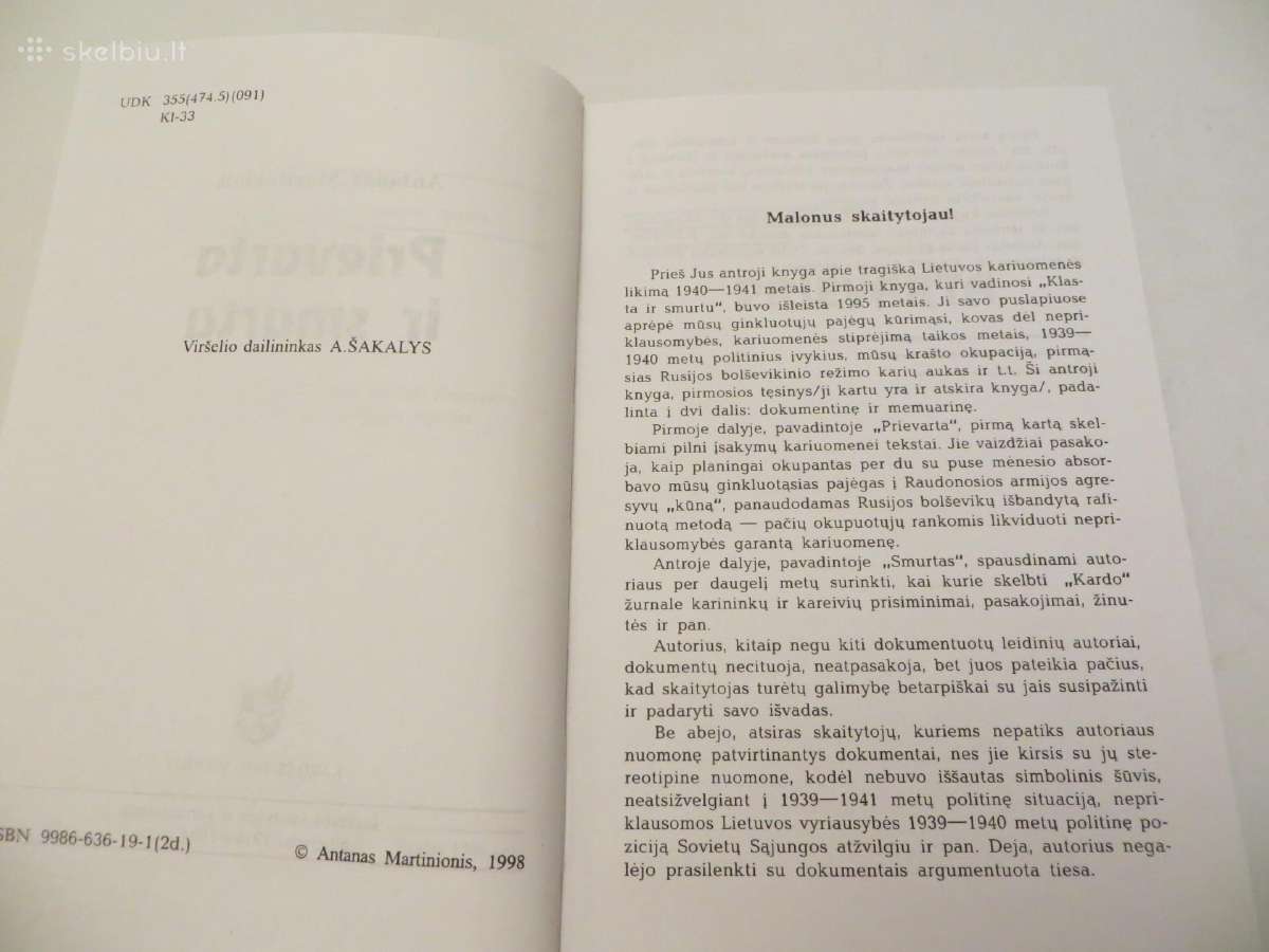 Knyga Prievarta ir smurtu Antanas Martinionis 1998 - nuotraukos Nr. 4