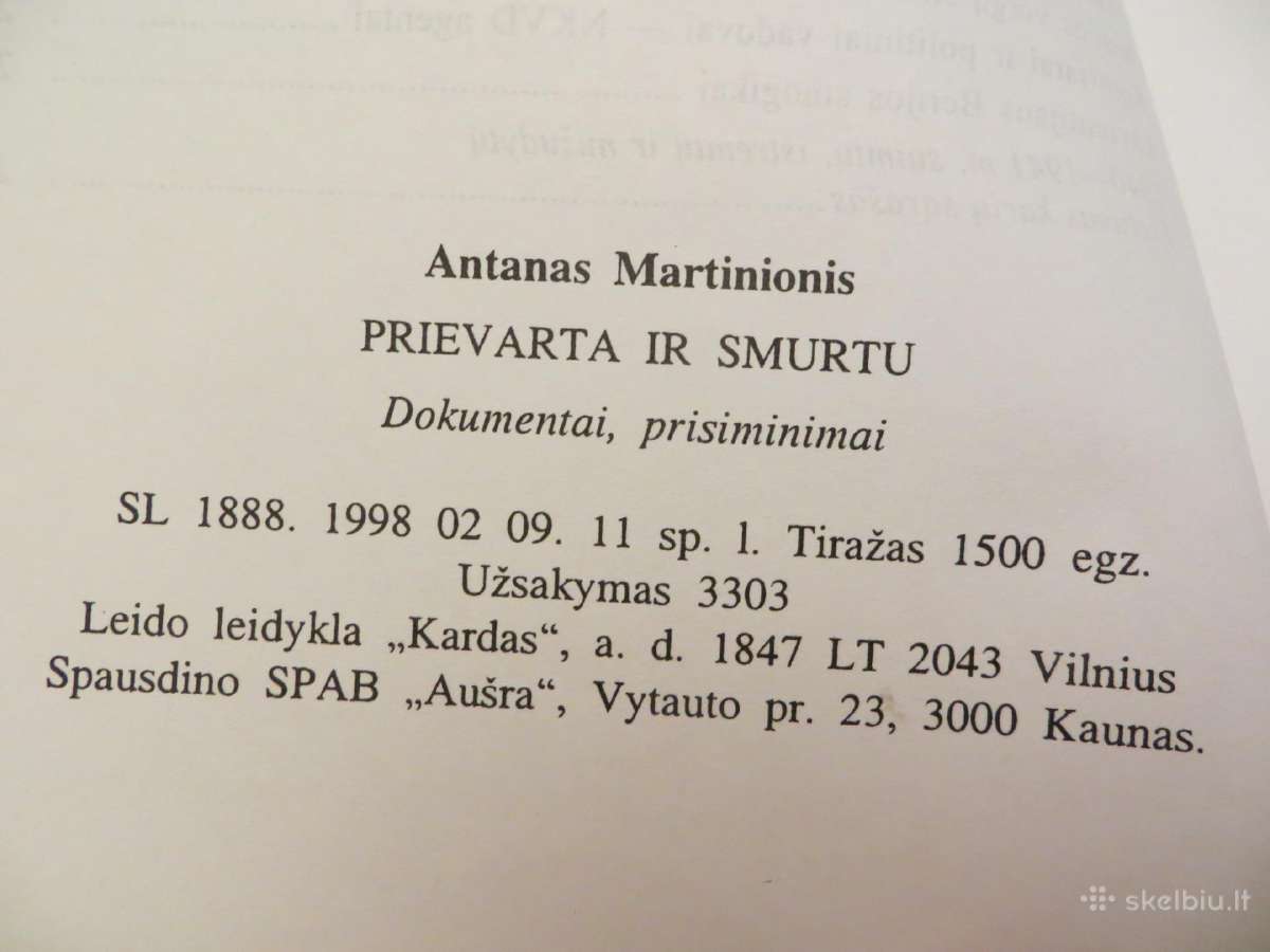 Knyga Prievarta ir smurtu Antanas Martinionis 1998 - nuotraukos Nr. 37