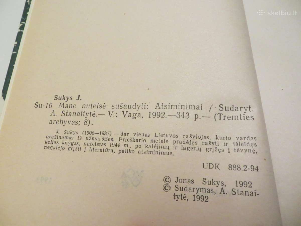 Knyga Mane nuteisė sušaudyti Jonas Šukys 1993 - nuotraukos Nr. 4