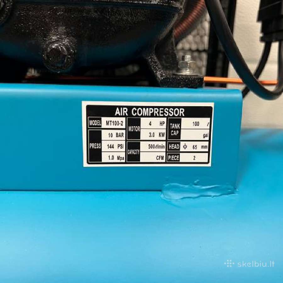 Oro kompresorius Gtm 2c/100l 500l/min - nuotraukos Nr. 4