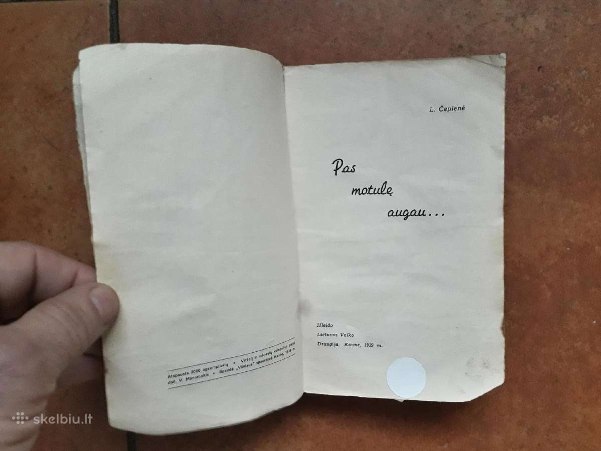 L. Čepienė "Pas motulę augau" 1939 metai - nuotraukos Nr. 3