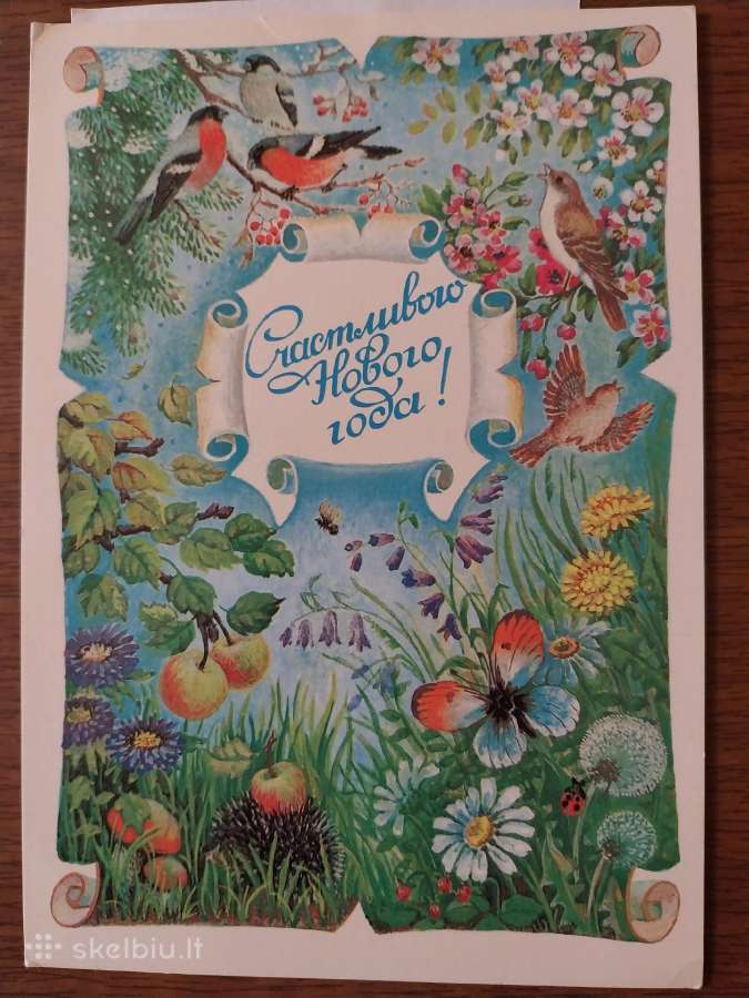 Naujųjų metų vintažiniai atvirukai, neprirašyti - nuotraukos Nr. 9