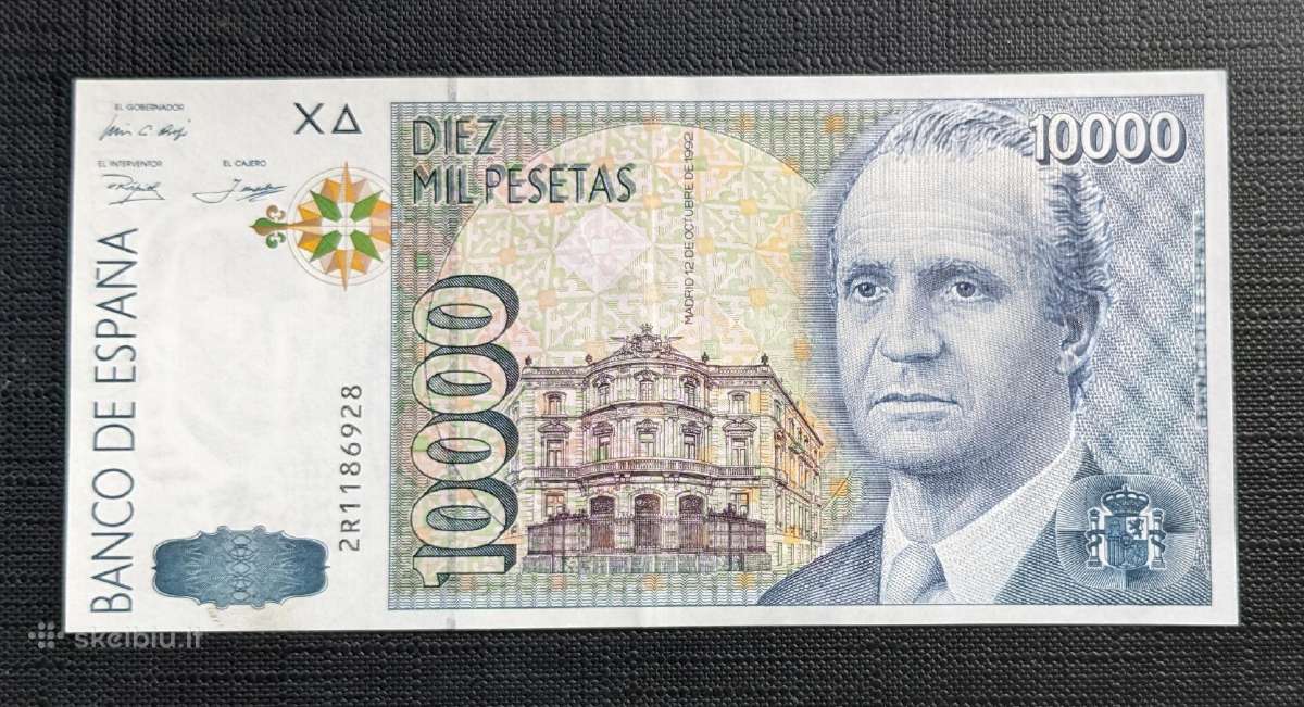 Ispanija 10 000 pesetų 1992 m.