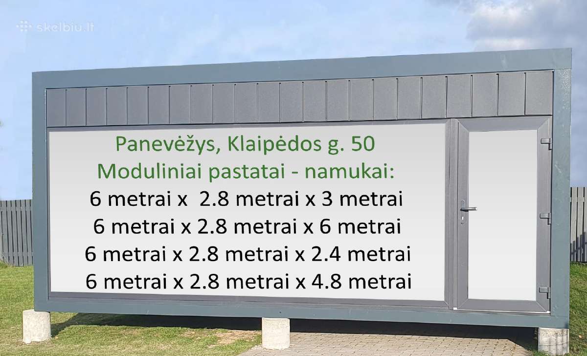 Modernus mobilus modulinis namelis pastatas biuras