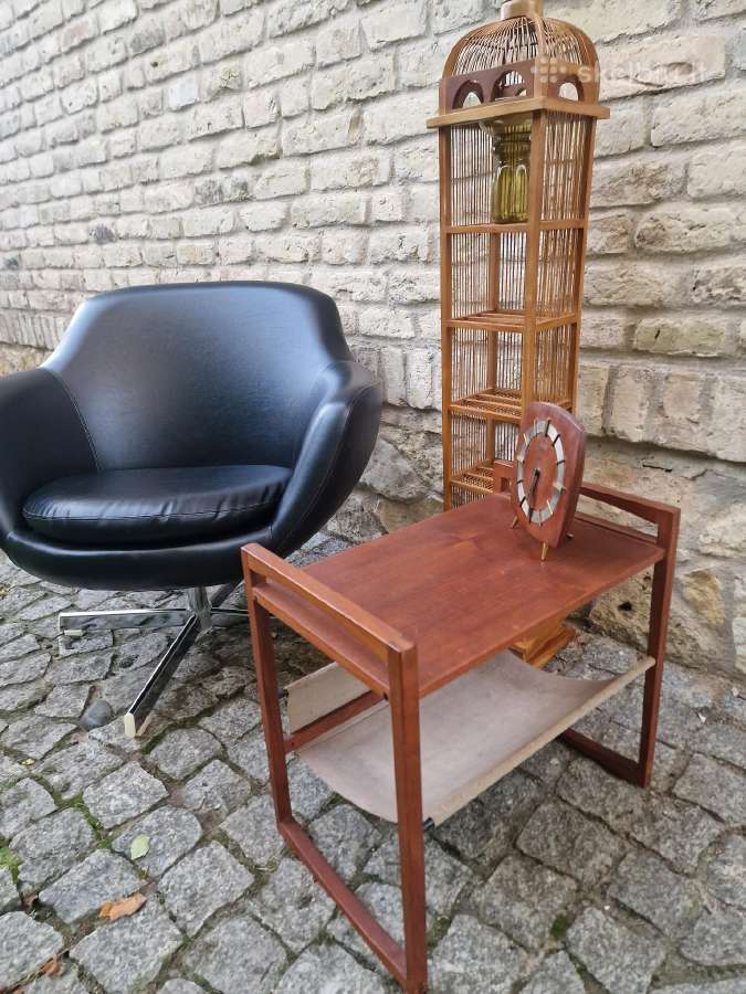 Vintažinis mid century tikmedžio staliukas - nuotraukos Nr. 17