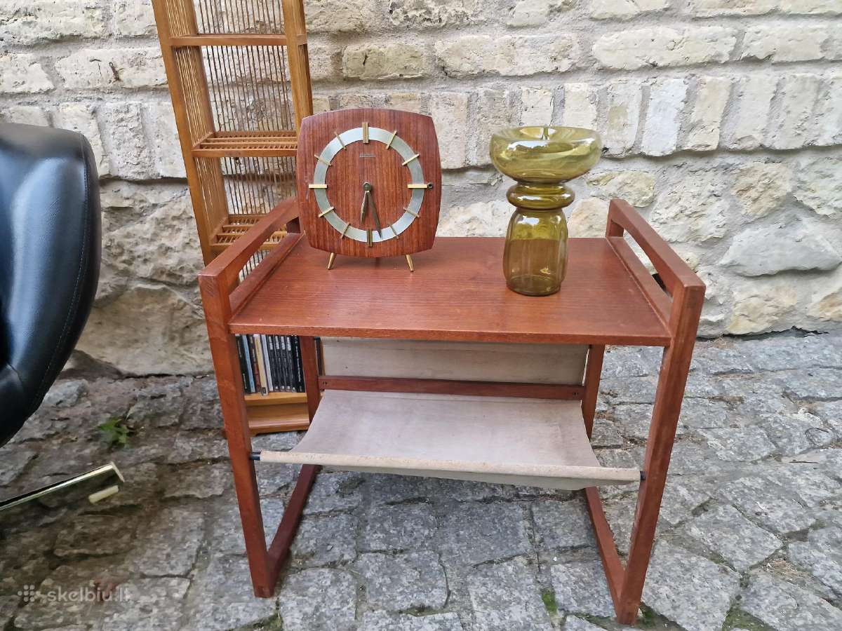 Vintažinis mid century tikmedžio staliukas - nuotraukos Nr. 18