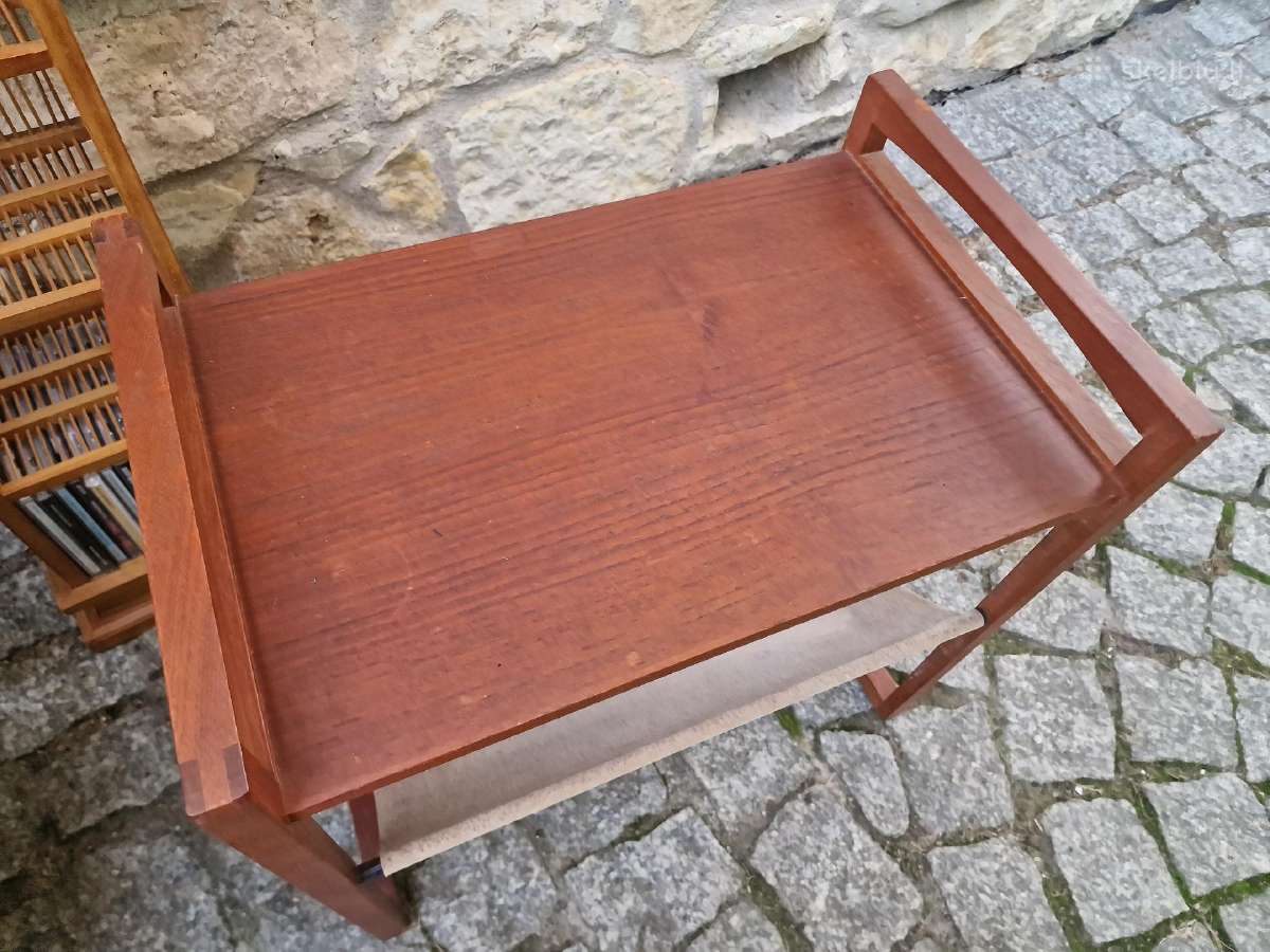 Vintažinis mid century tikmedžio staliukas - nuotraukos Nr. 14