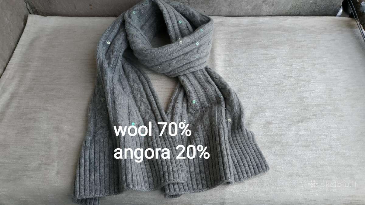 H&m vilnonis šalikas su angora