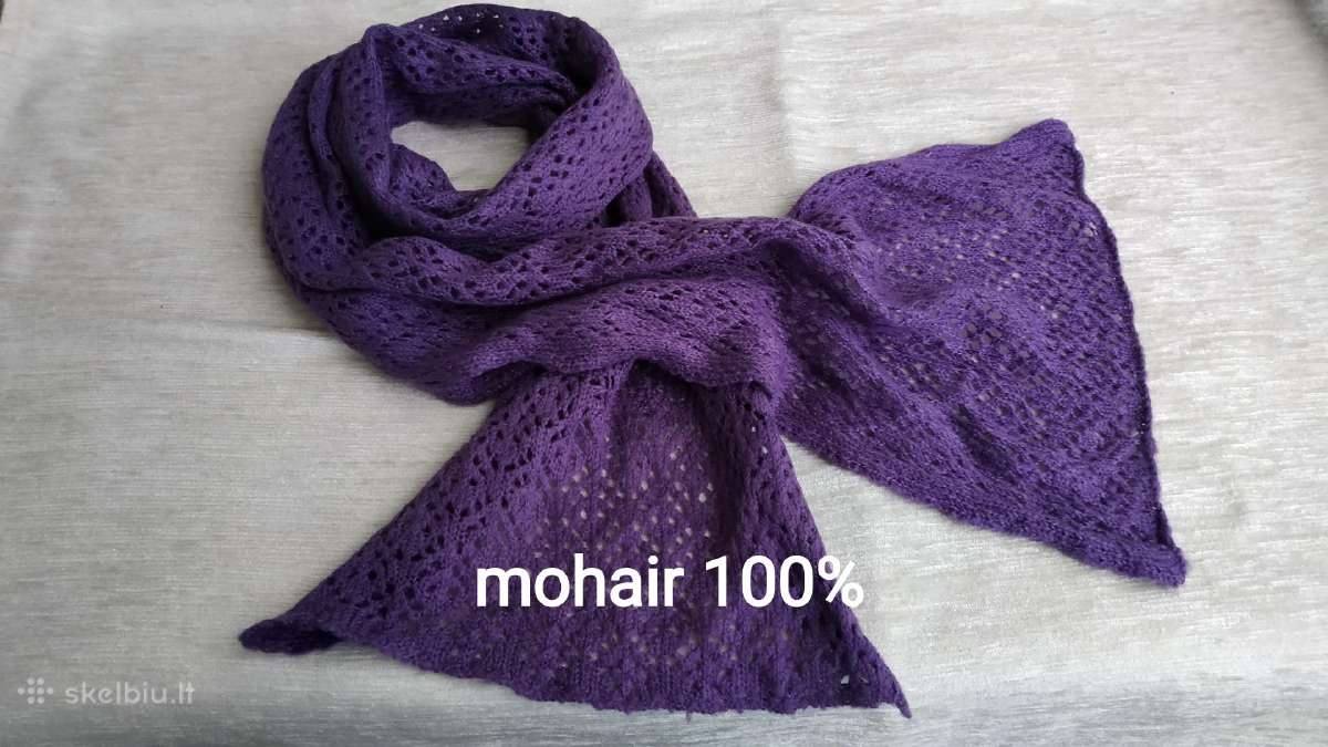 Pia Rosisni švelnaus moherio 100% šalikas