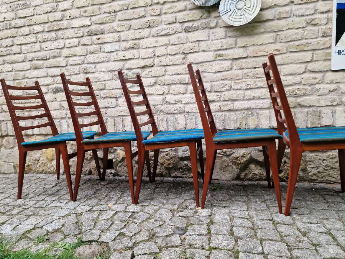 Vintažinės mid century tikmedžio kėdės - nuotraukos Nr. 4