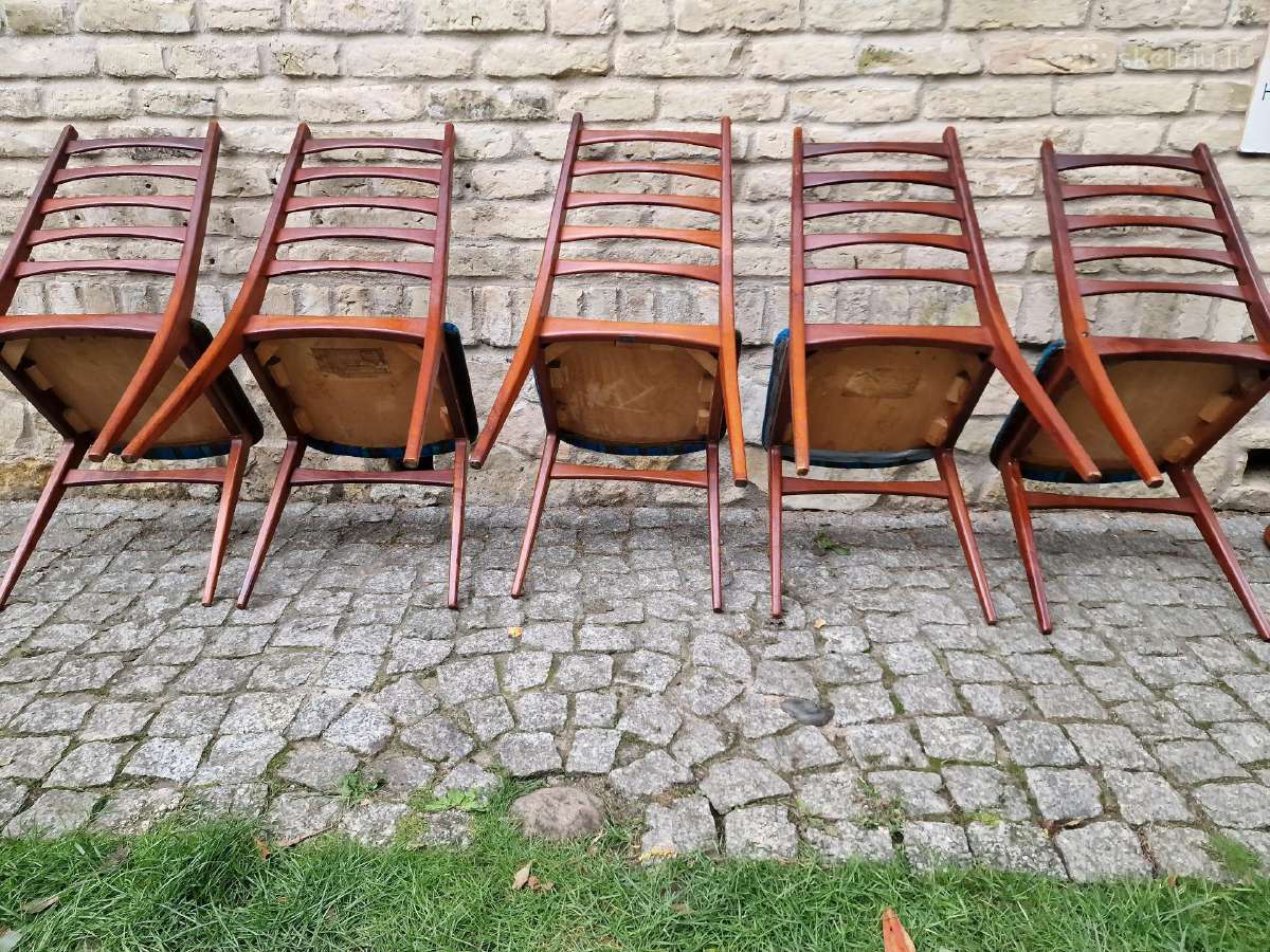 Vintažinės mid century tikmedžio kėdės - nuotraukos Nr. 12