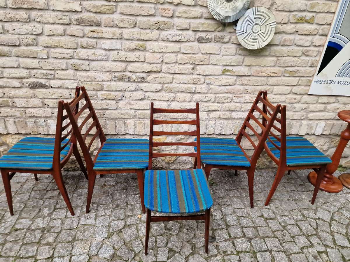 Vintažinės mid century tikmedžio kėdės - nuotraukos Nr. 16