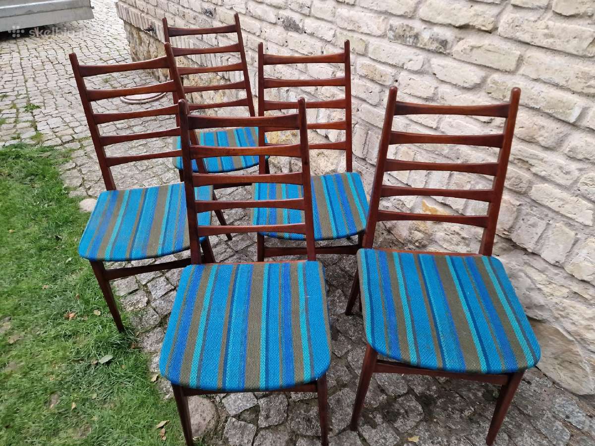 Vintažinės mid century tikmedžio kėdės - nuotraukos Nr. 17