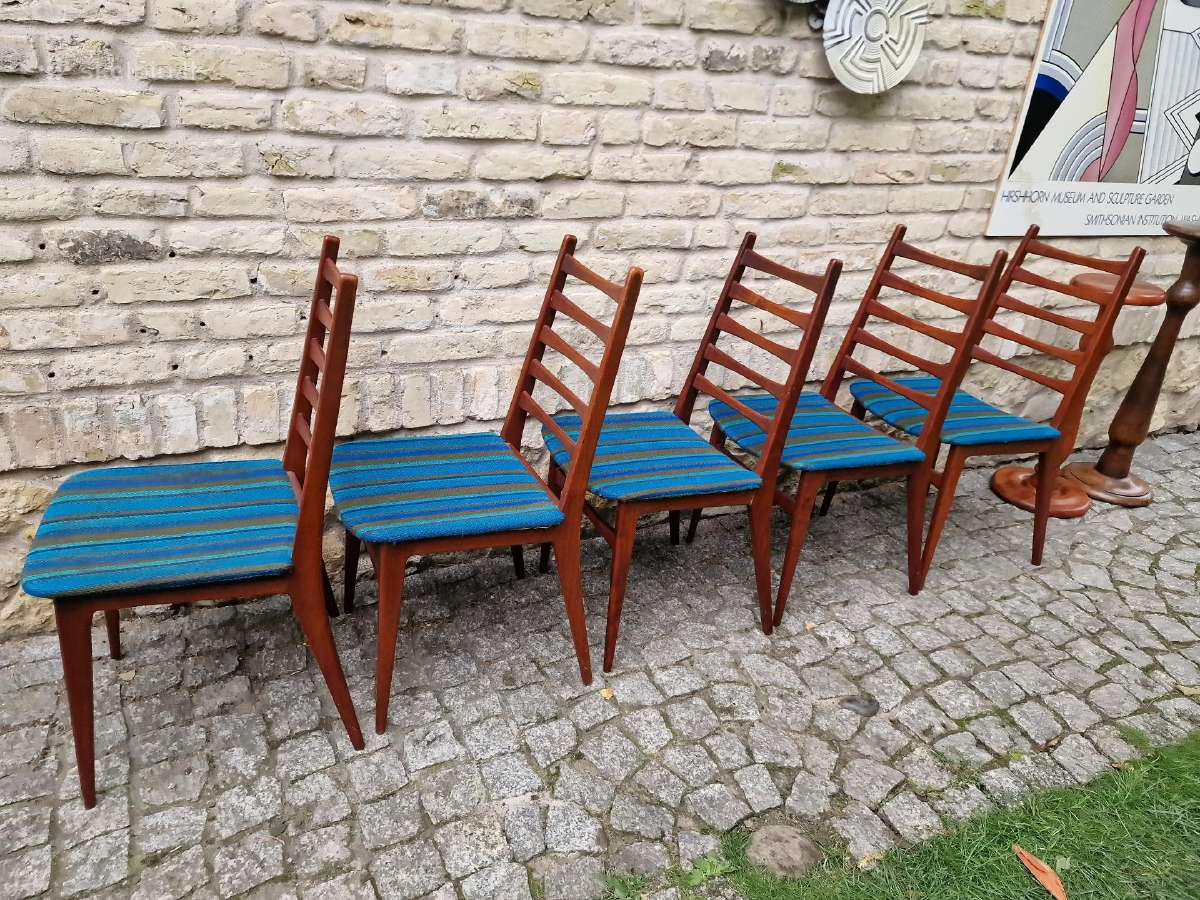Vintažinės mid century tikmedžio kėdės - nuotraukos Nr. 19