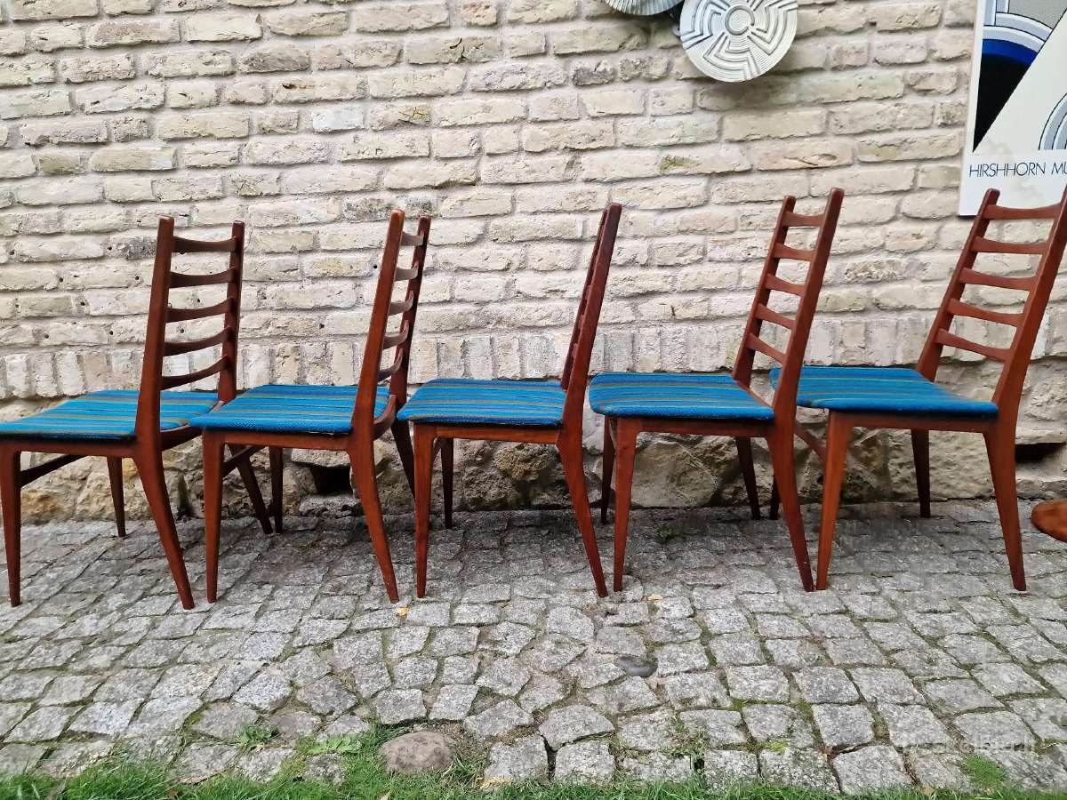 Vintažinės mid century tikmedžio kėdės - nuotraukos Nr. 22