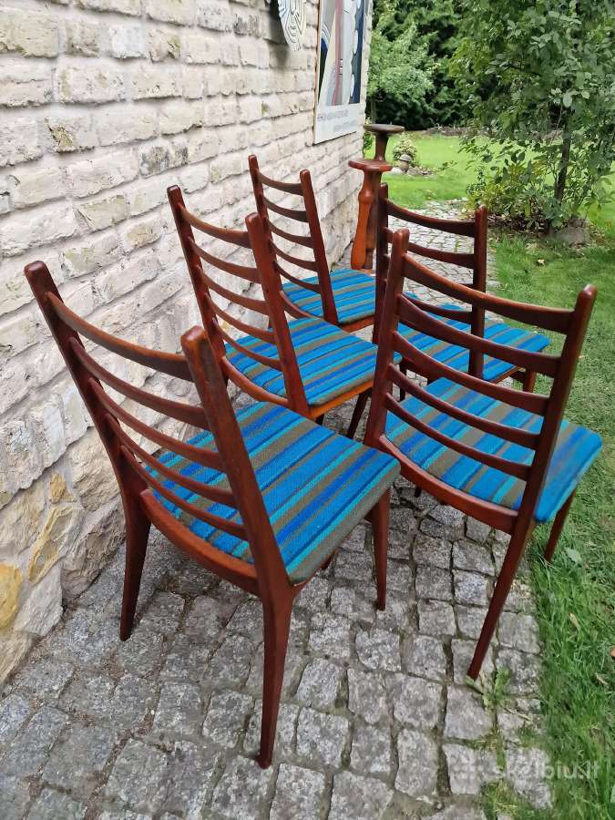 Vintažinės mid century tikmedžio kėdės - nuotraukos Nr. 23
