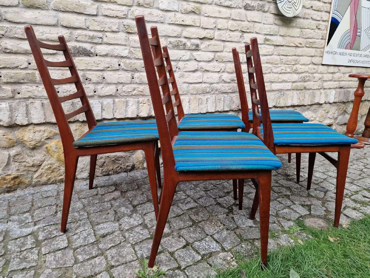 Vintažinės mid century tikmedžio kėdės - nuotraukos Nr. 25