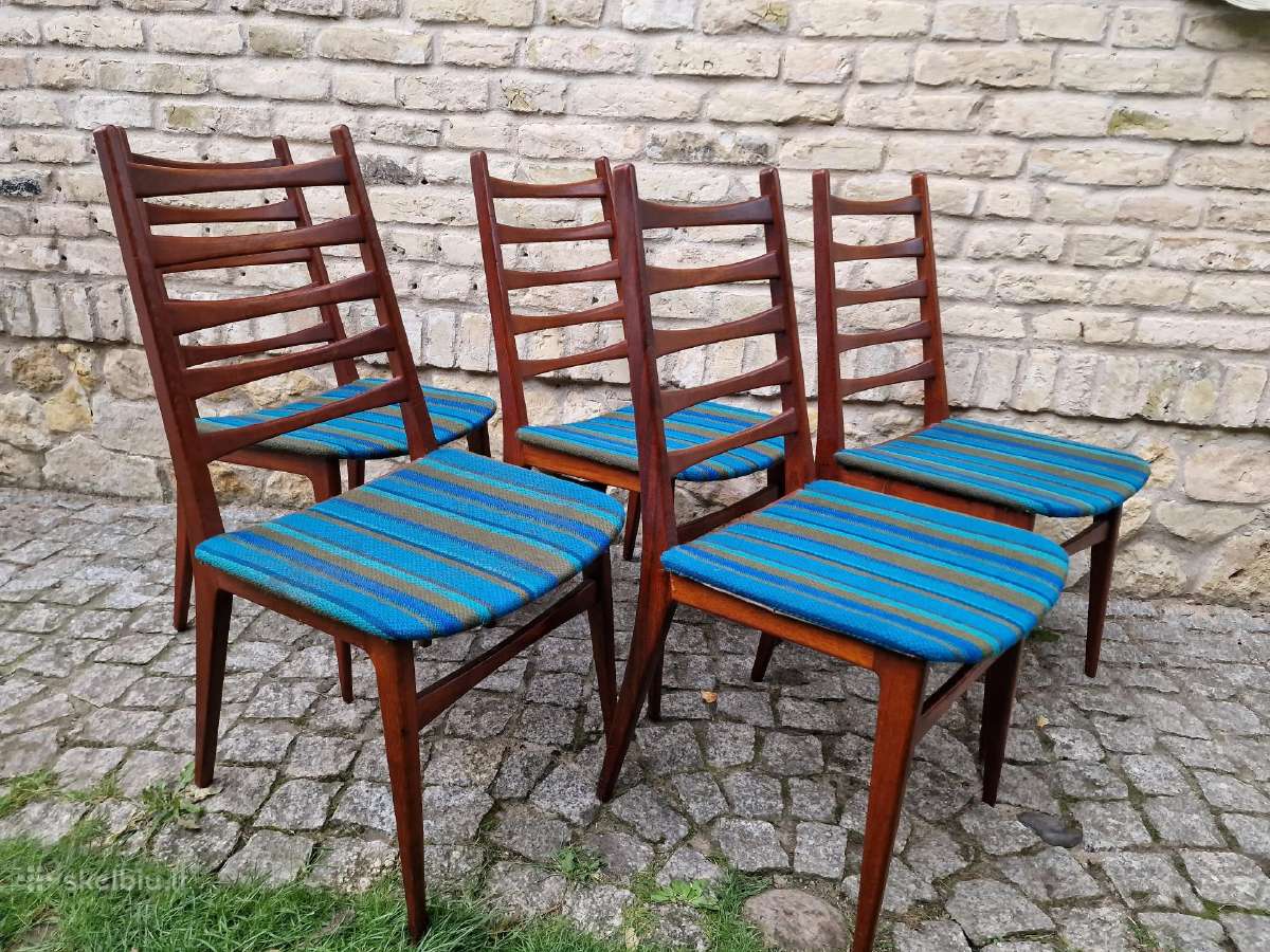 Vintažinės mid century tikmedžio kėdės - nuotraukos Nr. 27