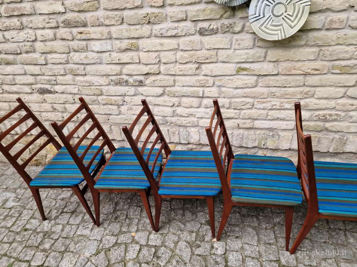 Vintažinės mid century tikmedžio kėdės - nuotraukos Nr. 30