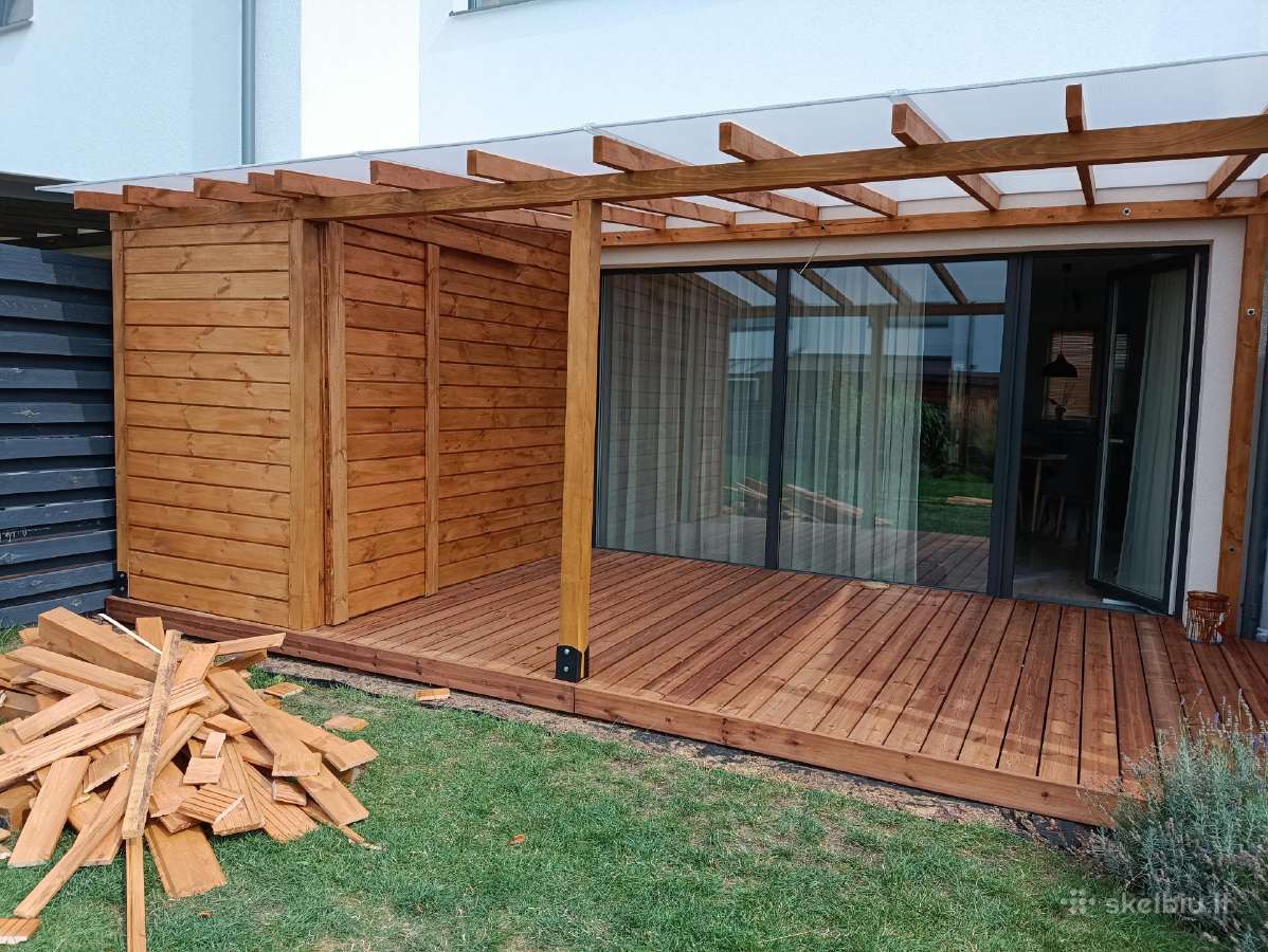 Stoginės . Terasų montavimas.terasos nuo 60 eu/m2 - nuotraukos Nr. 25