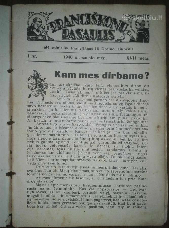 Laikraštis Pranciškonų Pasaulis 1940 m. - nuotraukos Nr. 2
