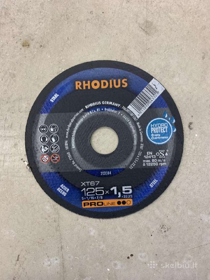 Pjovimo diskas metalui Xt67 125x1,5 Rhodius