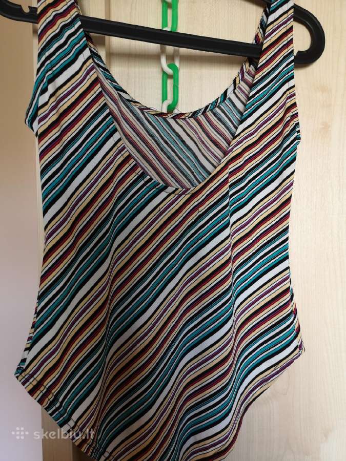 Glamorous spalvotas dryžuotas bodis/triko - nuotraukos Nr. 4