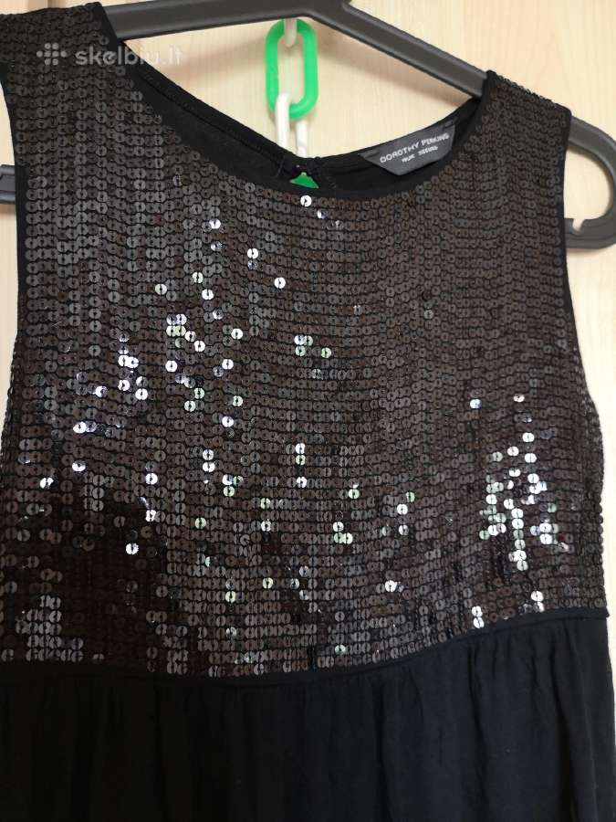 Dorothy Perkins juoda palaidinė su žvyneliais - nuotraukos Nr. 3