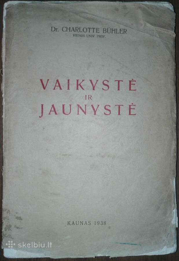 Vaikystė Ir Jaunystė Bühler C. 1938 m.
