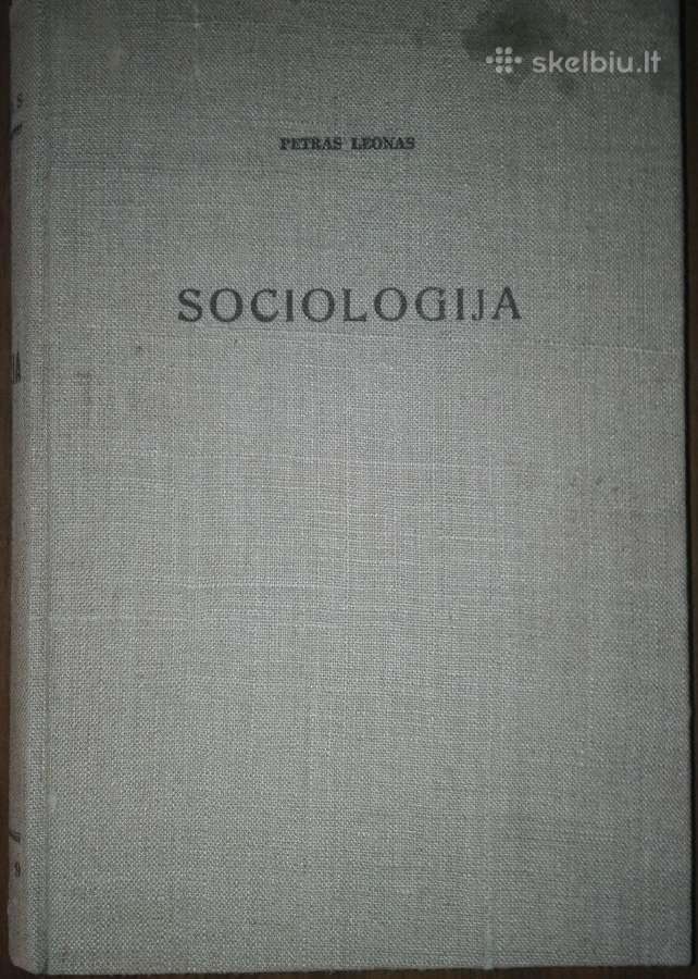 Sociologijos Paskaitos Leonas P. 1939 m.