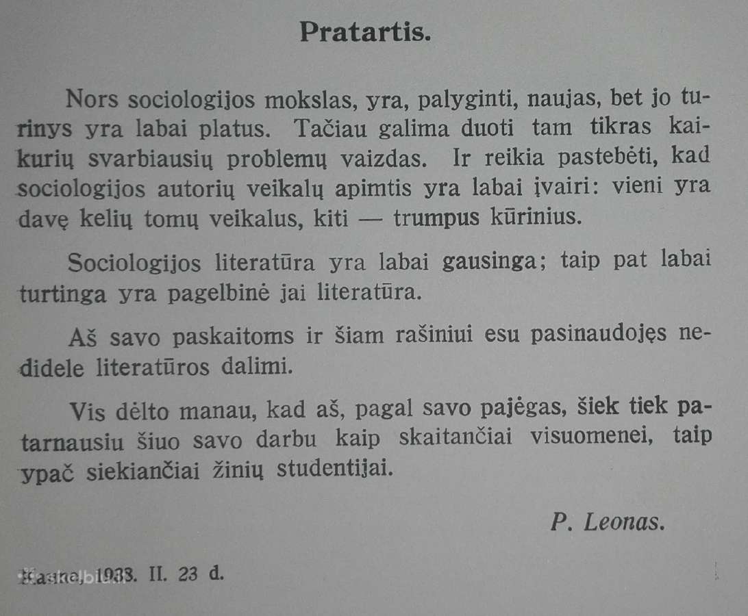Sociologijos Paskaitos Leonas P. 1939 m. - nuotraukos Nr. 8