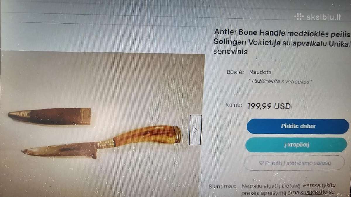 Tarpukario vokiškas medžiotojo peilis. - nuotraukos Nr. 7