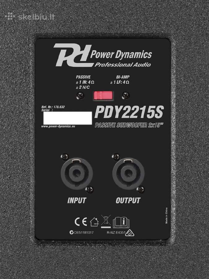 Pdy2215s pasyvus sūbas 2x 15 1800w - nuotraukos Nr. 7