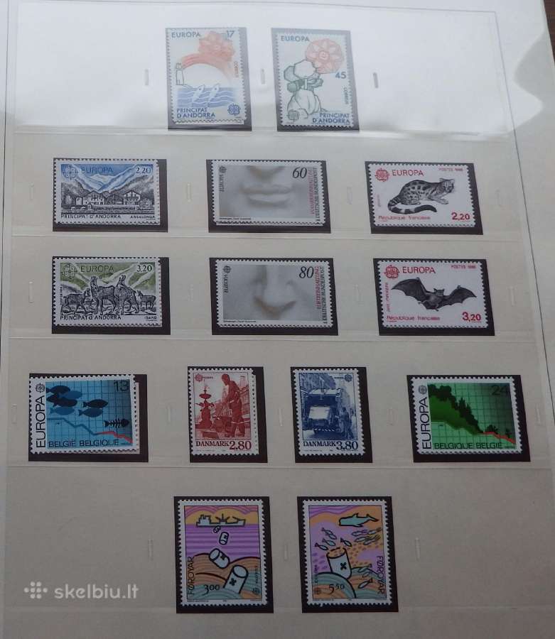 Europa Cept serija 1986-1991 m. pilna kolekcija