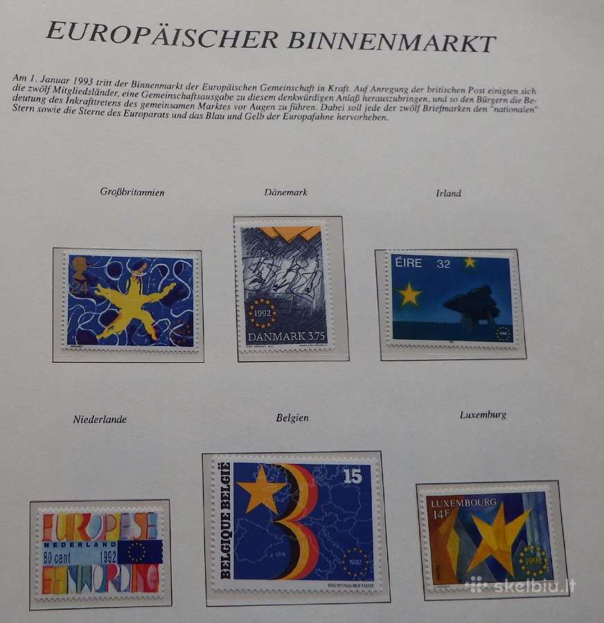 Europa Cept serija 1993-1995 m. su aprašų lapais - nuotraukos Nr. 4