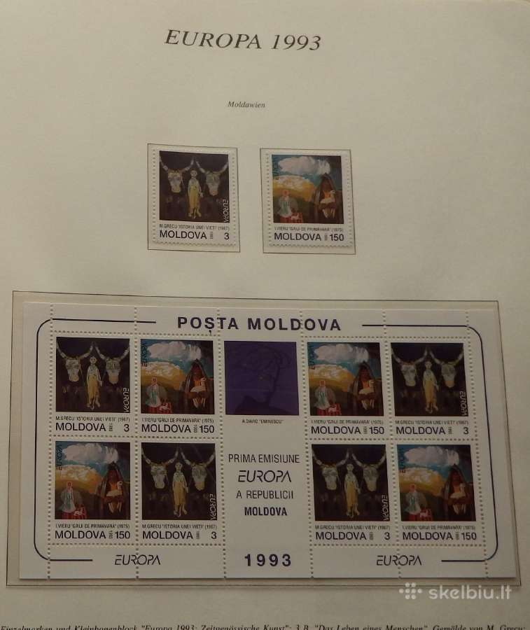 Europa Cept serija 1993-1995 m. su aprašų lapais - nuotraukos Nr. 15