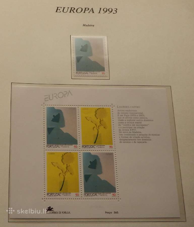 Europa Cept serija 1993-1995 m. su aprašų lapais - nuotraukos Nr. 19
