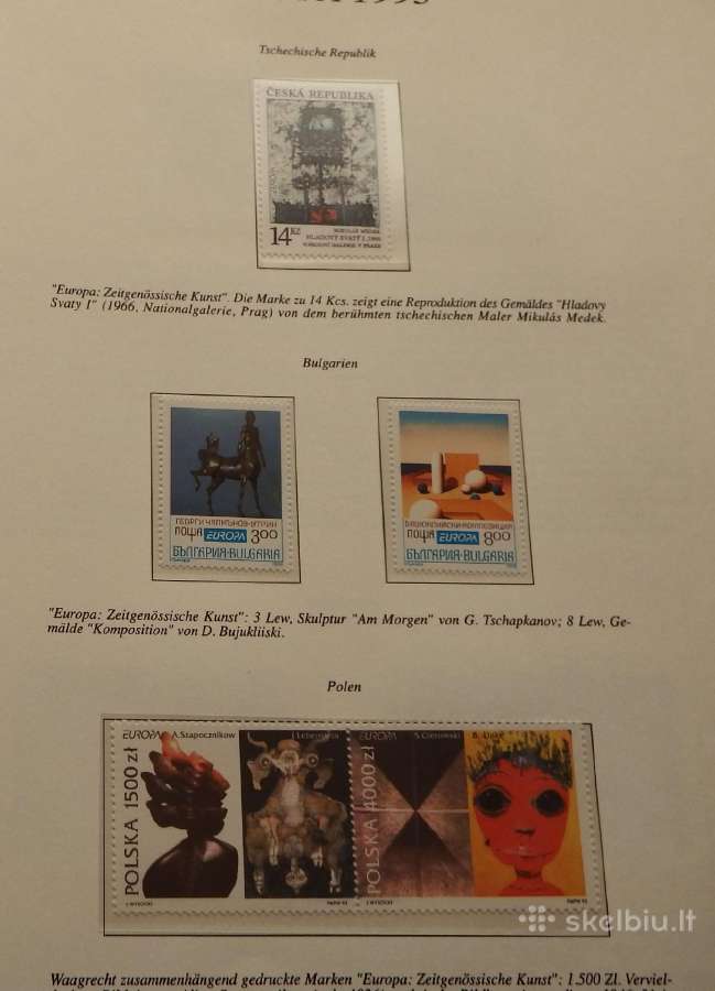 Europa Cept serija 1993-1995 m. su aprašų lapais - nuotraukos Nr. 23