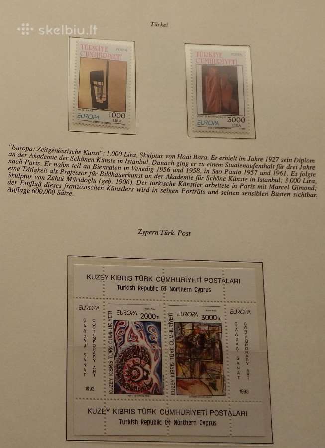 Europa Cept serija 1993-1995 m. su aprašų lapais - nuotraukos Nr. 25