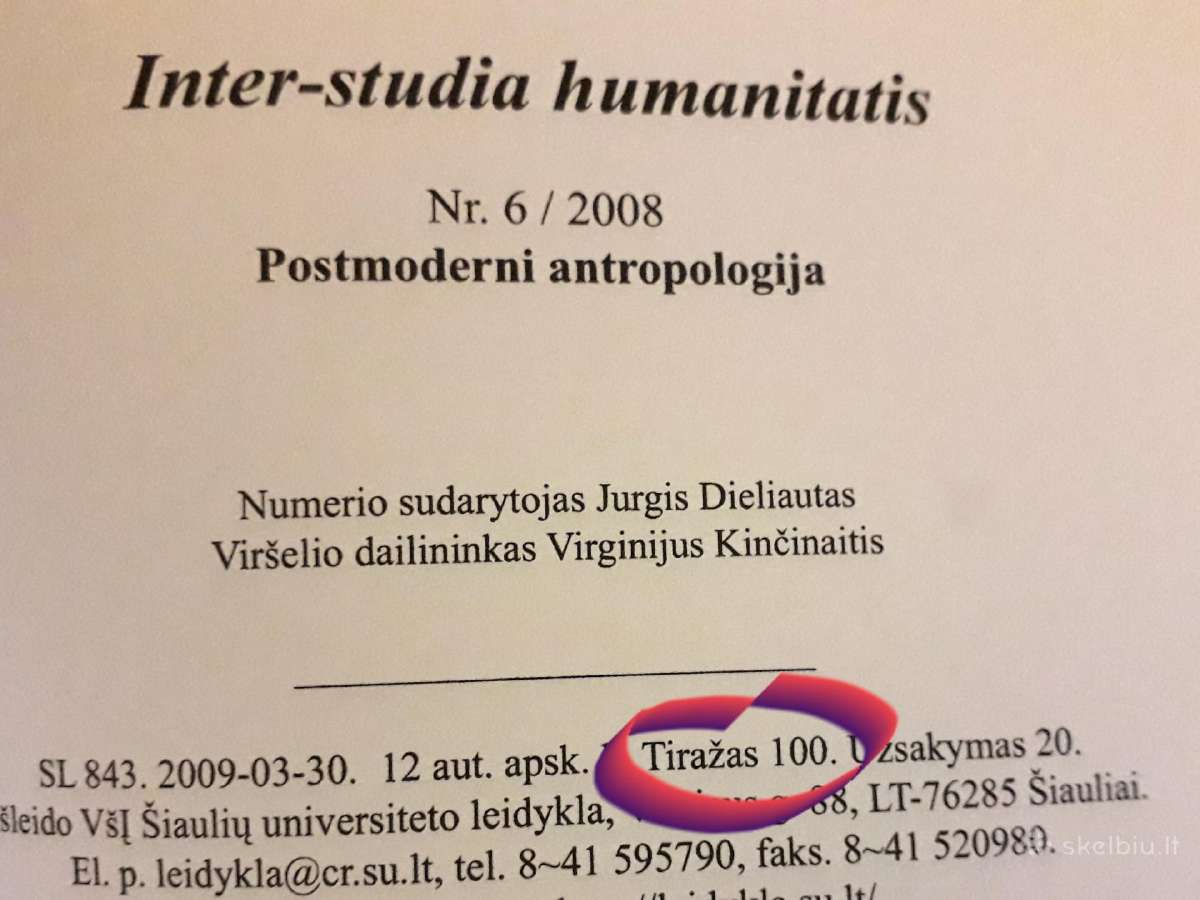 "Postmoderni antropologija" tik 100 egz. 2008 m. - nuotraukos Nr. 8