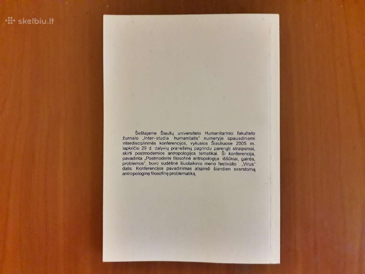 "Postmoderni antropologija" tik 100 egz. 2008 m. - nuotraukos Nr. 9