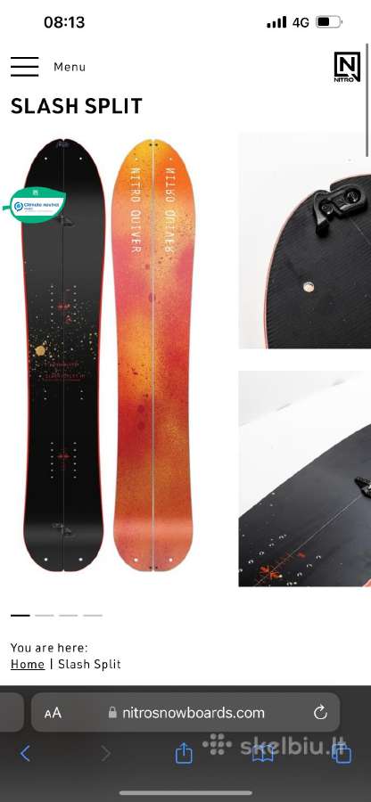 Splitboard komplektas