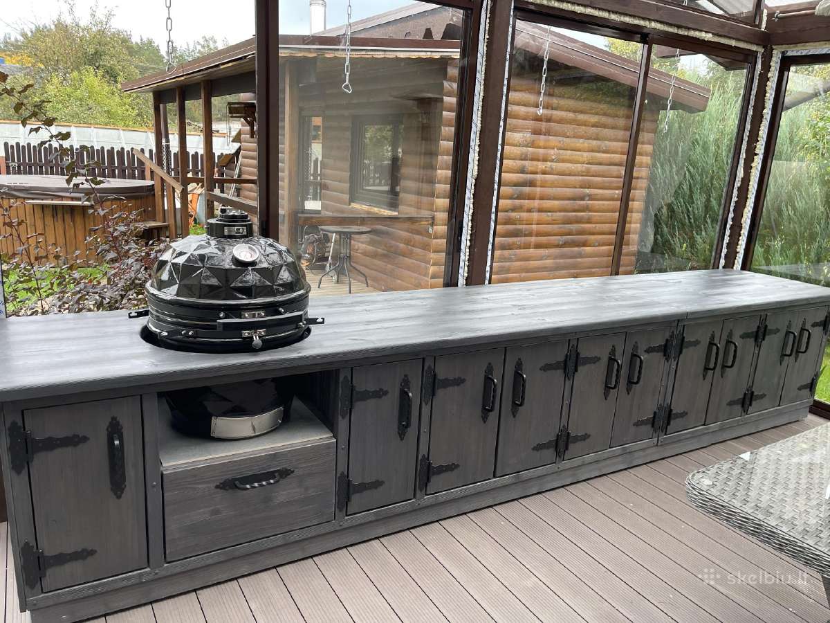 Kamado stalas iš degintos medienos, Kamado griliai - nuotraukos Nr. 20