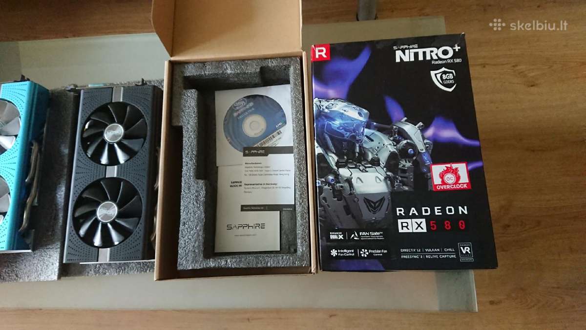 Radeon Rx580 8gb Sapphire Nitro+ - Skelbiu.lt