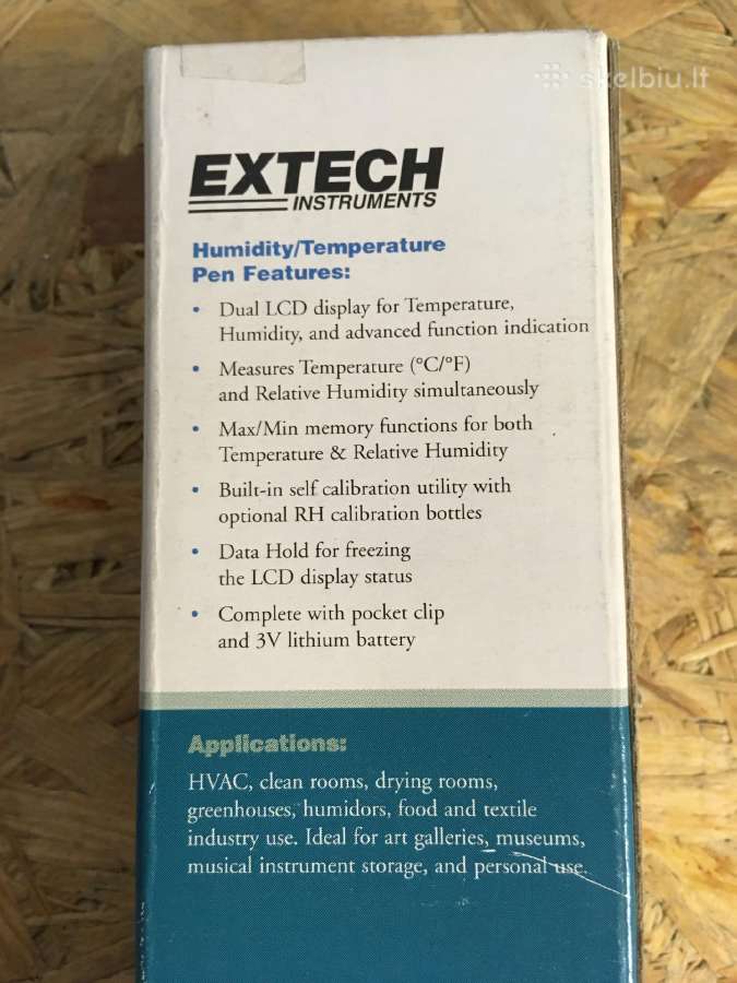 Extech drėgmės & temperatūros matuoklis 445580 - nuotraukos Nr. 2