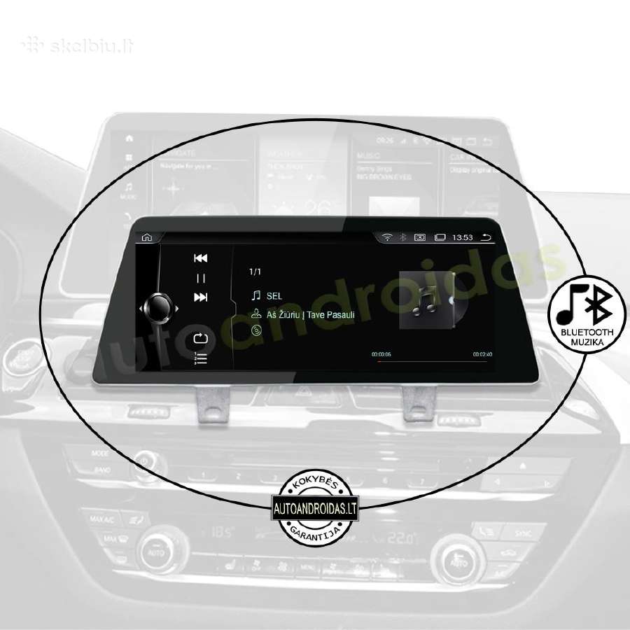 Bmw 5 G30 G31 2017-23 Android multimedia WiFi/waze - nuotraukos Nr. 5