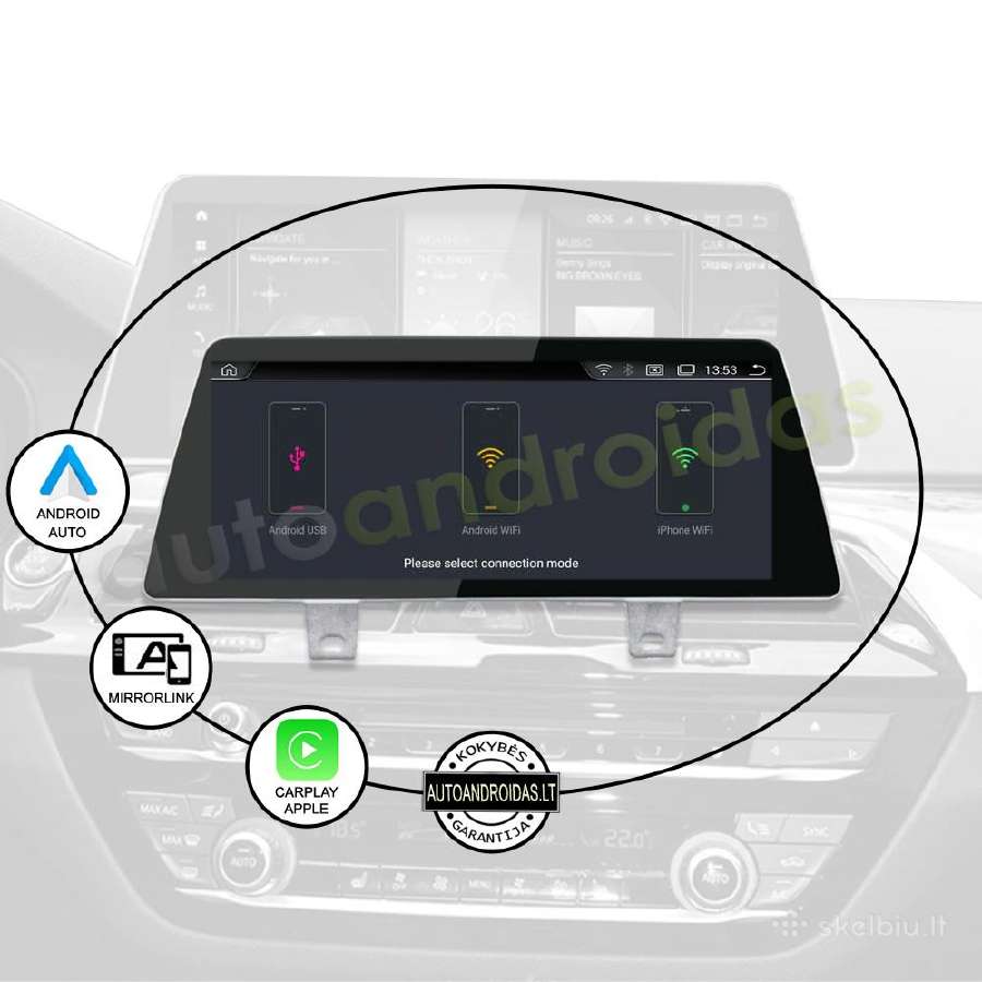 Bmw 5 G30 G31 2017-23 Android multimedia WiFi/waze - nuotraukos Nr. 9