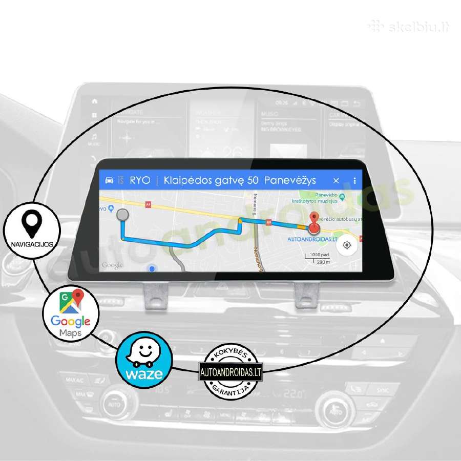 Bmw 5 G30 G31 2017-23 Android multimedia WiFi/waze - nuotraukos Nr. 10