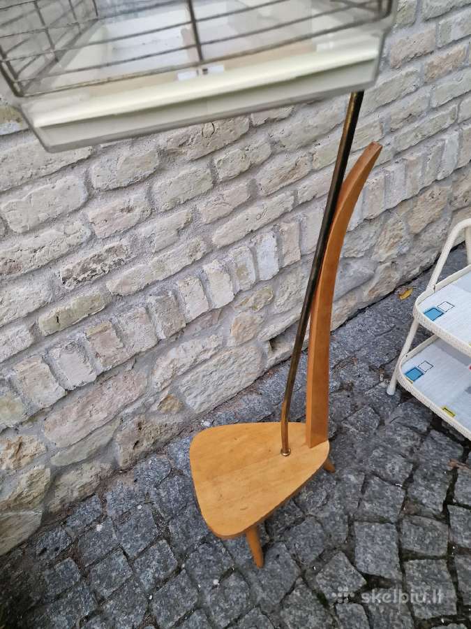 Vintažinis mid century paukščių narvelis su stovu - nuotraukos Nr. 2